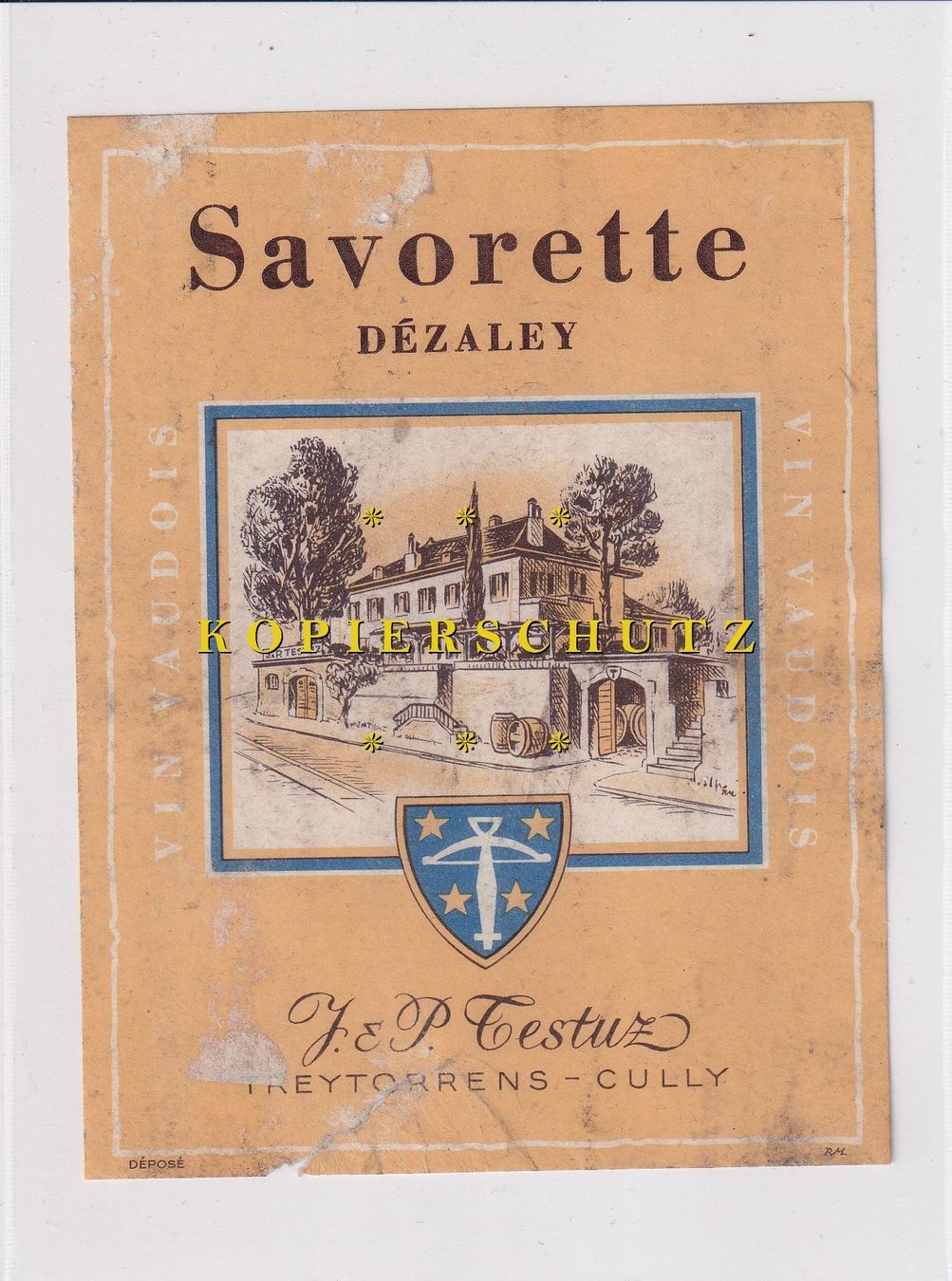 Carta: Etikette für Wein - Dézaley "Savorette" /bd – Usato da Hombrechtikon venduto da Rudolf07