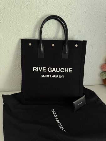 Saint Laurent Rive Gauche Tote Bag Black/White