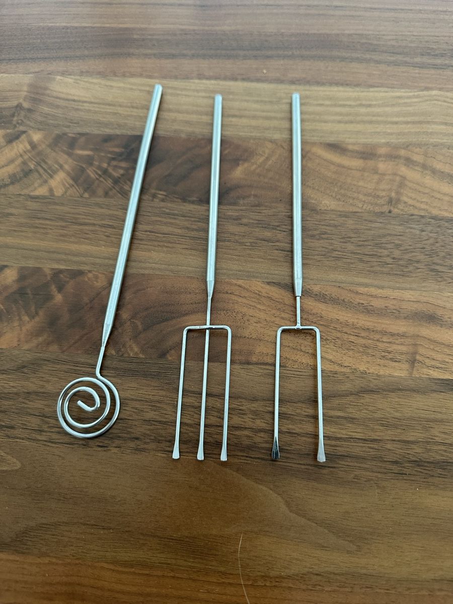 Set di posate: 3 Spiral- und Gabel-Set für Pralinen – Nuovo (secondo la descrizione) da St. Gallen venduto da lelibehli 1