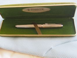 PARKER 75, argent rayé. 1980-