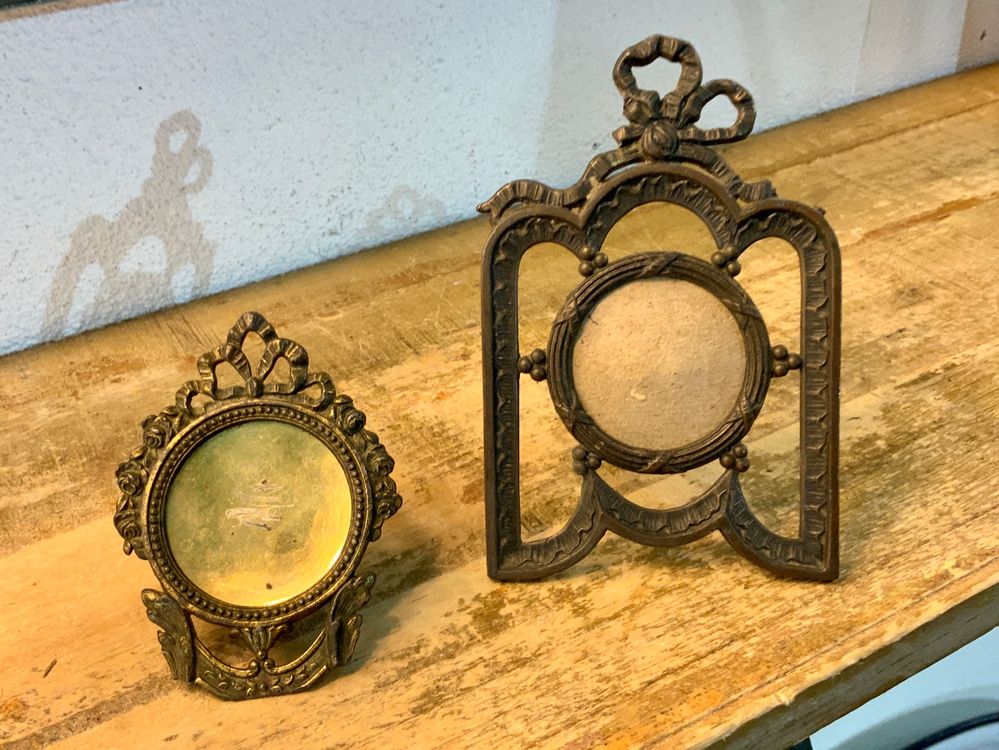 12 STKS Mini Gouden Fotolijsten Vintage Kleine Antieke Hars
