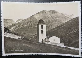 AK von 1940:  Kirche in Avers-Cresta GR, gelaufen