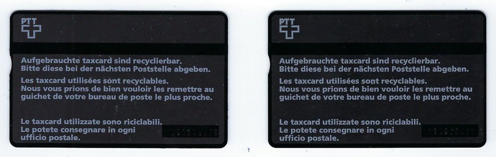 Cartes de téléphone: Taxcard PTT Wert 5 + 10 Set mit 2 Stück – D'occasion à Einigen par Seeland2ndHand 1