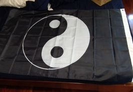 Yin Yang Tai Chi Flagge - Drapeau mexicain 90 x 150 cm