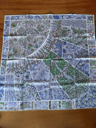Hermes Silk Scarf, "Fleurs de Giverny" , 90cm Square New 55