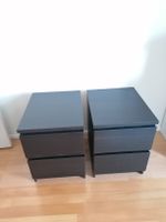 Two IKEA Nachttische Bedside Tables Dark Brown/Black