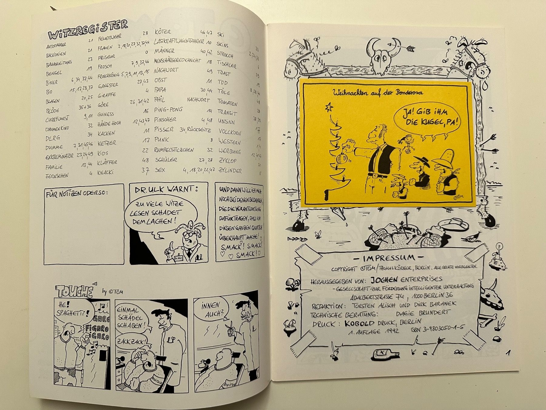 Fumetti: C TOM Comic-Heft "Witzbildchen" JOCHEN ENTERPRISES – Usato da Münsingen venduto da Ganjam 2
