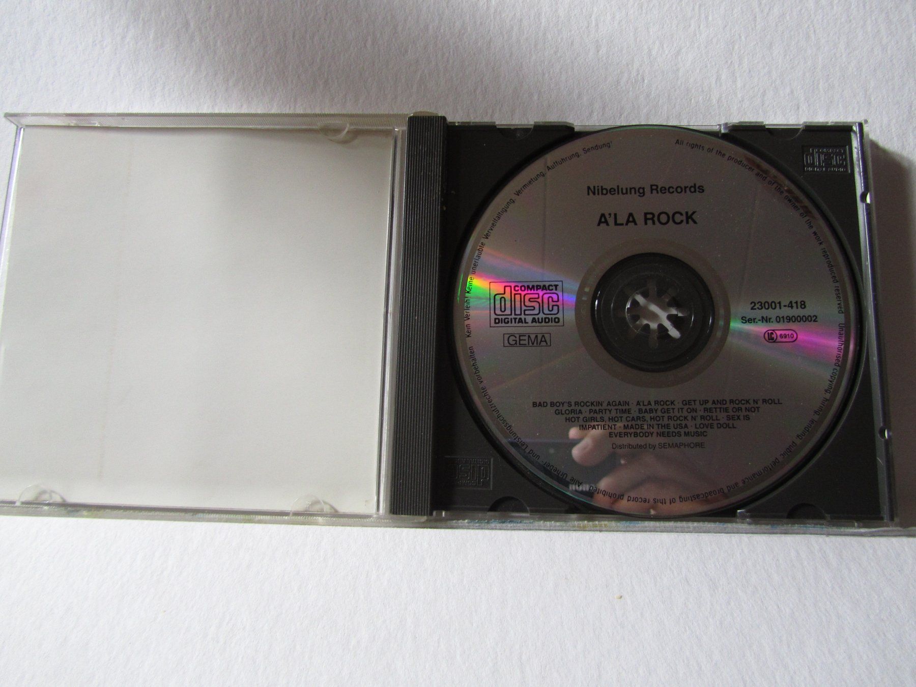 CD: A la rock, CD, Indulge, 1990 – Usato da Weiningen ZH venduto da dietsch57 2