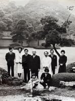 Pressefoto, Japan, Kaiser Hirohito mit Familie, 1979