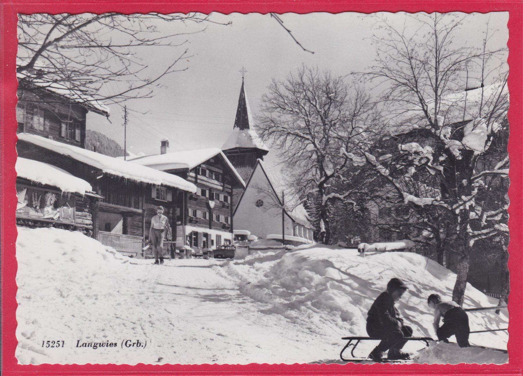 Cartoline postali: LANGWIES GR – Usato da Oberrieden venduto da Gebirgsstelze
