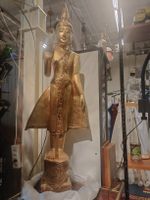 Holz Buddha Figur (132cm) Thailand Statue
