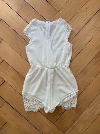 Jumpsuit Einteiler weiss - S