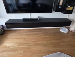 TV-Wand / Wohnwand in Schwarz Hochglanz zu verkaufen