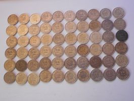 60 x 50 Rp. silber diverese Jahrgänge zw. 1914-1967