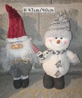 Decoration de Noël :  Père Noël et Bonhomme de neige