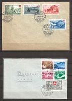 Pro Patria Serien 1948 + 1953 auf Brief, KP 100.--