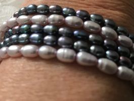 Süsswasserperlen Armband Set, zartes Design, neuwertig