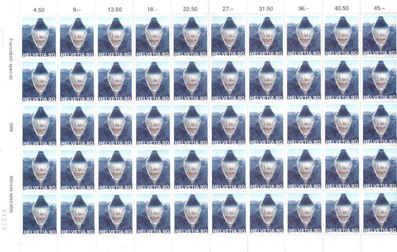 Alle Briefmarken: Bogen, Erste Non-Stop Balllonfahrt um die Welt ** – Neu (gemäss Beschreibung) aus Bonstetten von Pinguin75