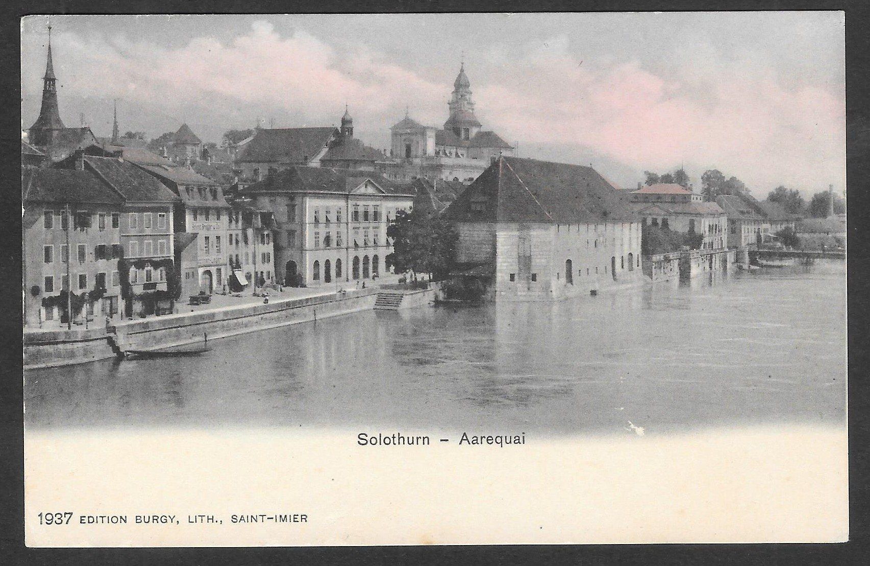 Cartoline postali: Solothurn Aarequai coloriert – Usato da Olten venduto da clotaldi