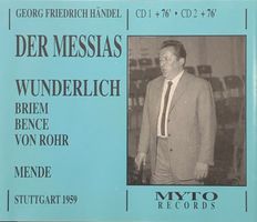 Händel - Der Messias (1959, Wunderlich / Mende)