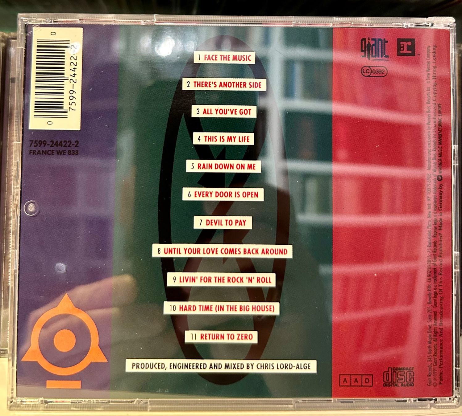 CDs: RTZ „Return To Zero“ OOP CD RAR BOSTON BRAD DELP – Gebraucht aus Basel von  1
