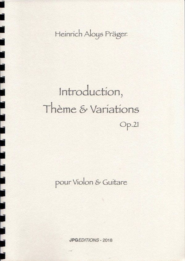 Libri: H.-A. PRÄGER – Introduction, Thème et variations op. 21 – Nuovo e nell'imballaggio originale da St-Blaise venduto da partita-ch
