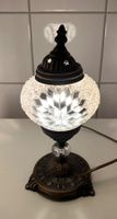 Mosaiklampe, weiss, Handmade