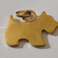 AGATHA PARIS pendentif vintage '80s, chien scottish 4x5cm L