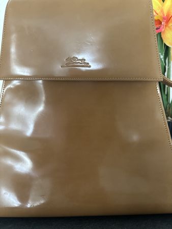 Original Longchamp Vintage Leder Rucksack – Camel / Hellbrau
