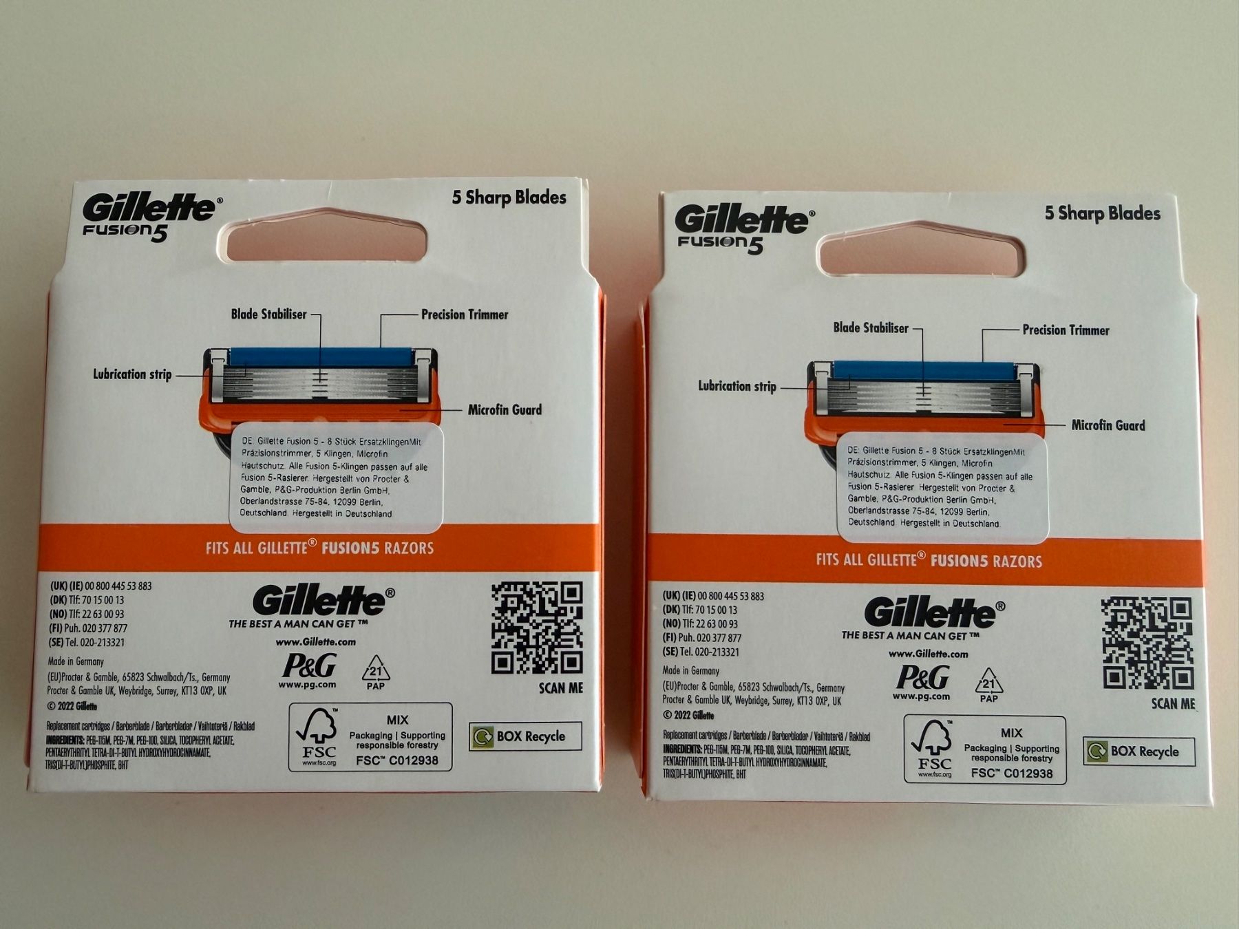 Gillette Rasierapparate & Rasierklingen: Gillette Fusion5, 16 pcs – Neu und originalverpackt aus St-Gingolph von GoldenKeys 1