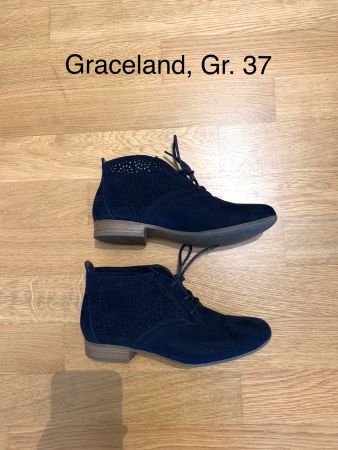dunkelblaue lässige Stiefeletten Graceland Gr. 37