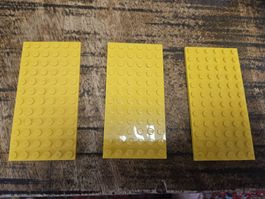 lego 3028 lot de 3 pièces Yellow Plate 6 x 12