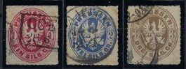 Preussen 1861 Adler in einem Oval gute Werte gest.