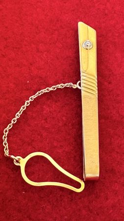 Vintage 18k Kravatten Halter mit Brilliant
