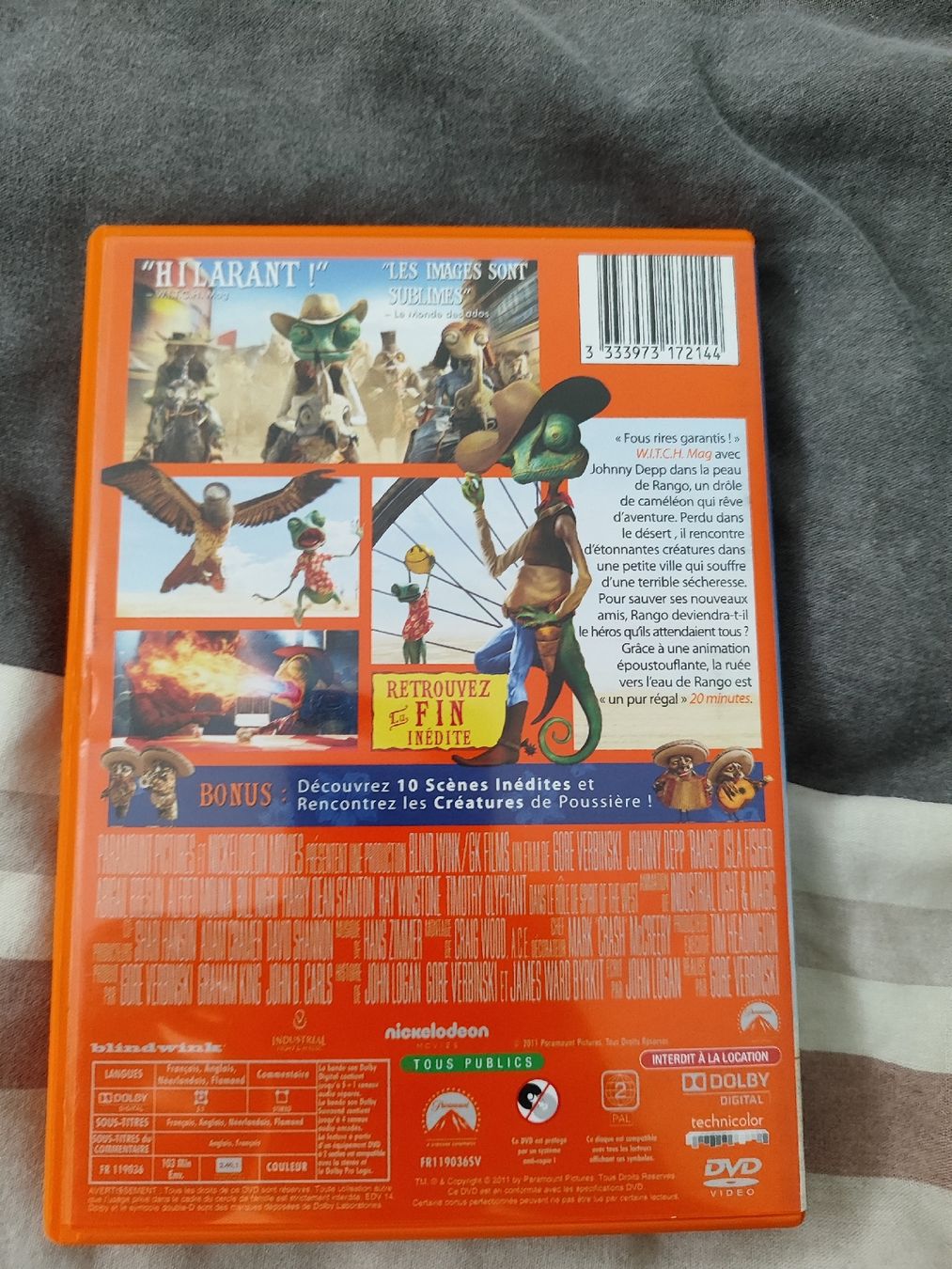 Tutti i DVDs: DVD Rango - Johnny Depp – Usato da Vétroz venduto da mrcl01 2