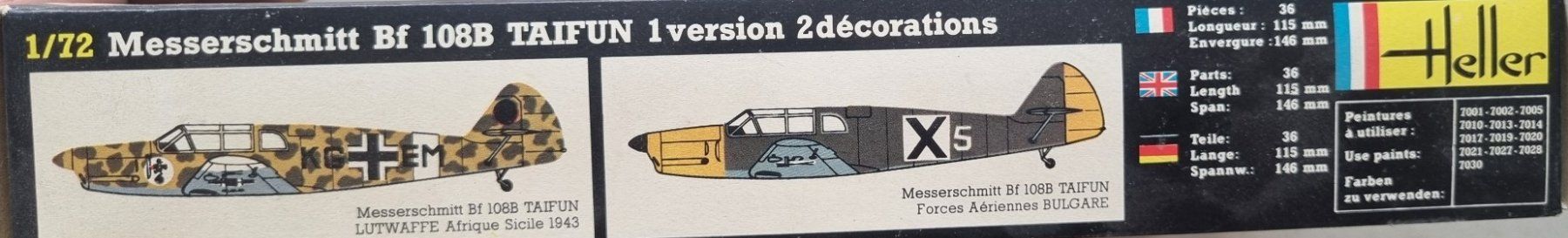 Heller Modellbausätze & Standmodelle: 1/72 Heller Bf 108B Taifun (231) – Gebraucht aus Grand-Lancy von LFW 2