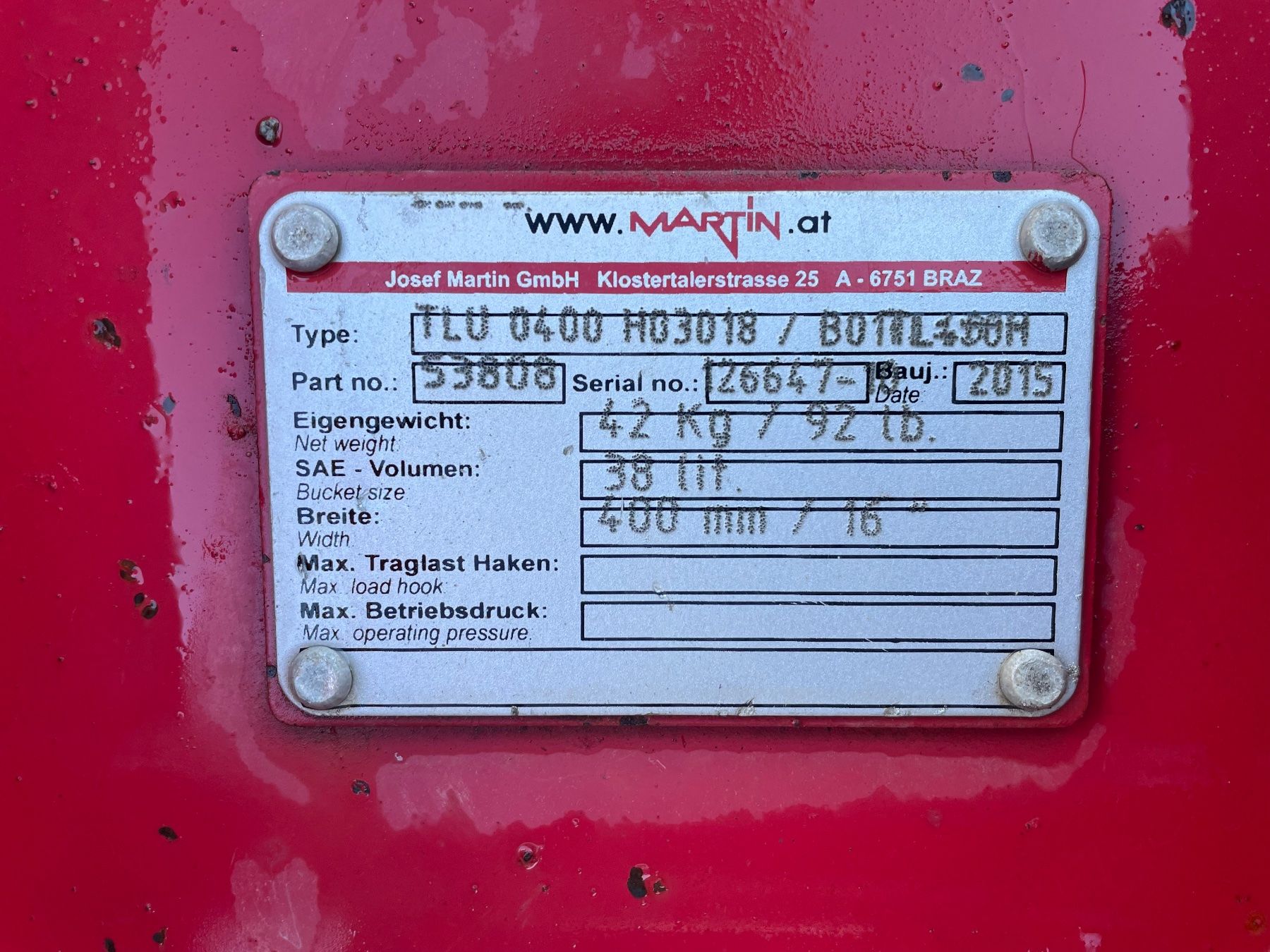Takeuchi Escavatori: Martin Baggerschaufeln im Set – Usato da Flims Dorf venduto da inf_dj8q 1