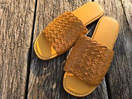 Leder: Sandalen Leder gelb (37)