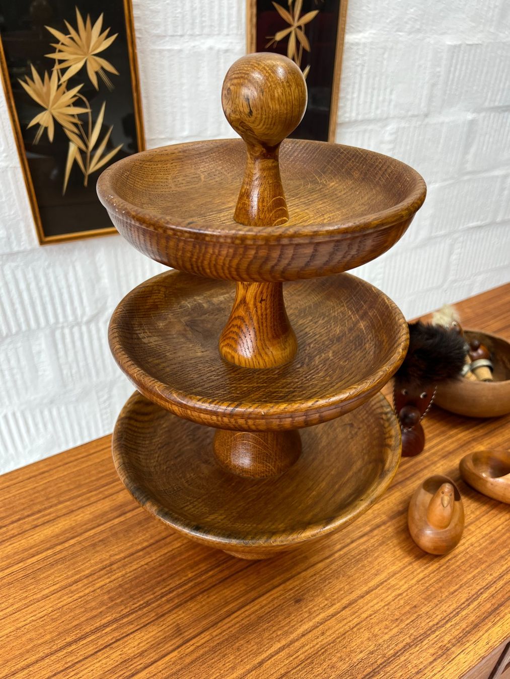 Ciotole: MCM Teak - Holzschale / Etagere - Denmark – Usato da Walzenhausen venduto da stilvollwohnen 4