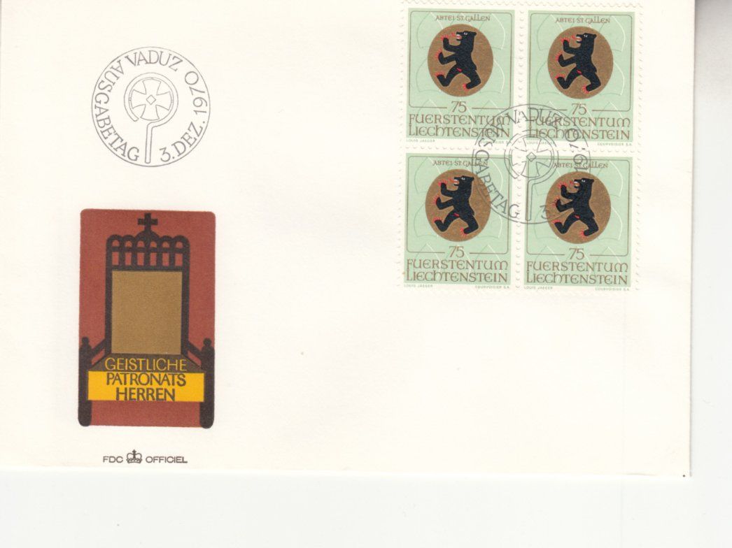 Tutti i francobolli: LBK 470 - 472 im 4er-Block FDC – Usato da Bürglen TG venduto da StampGraf 2