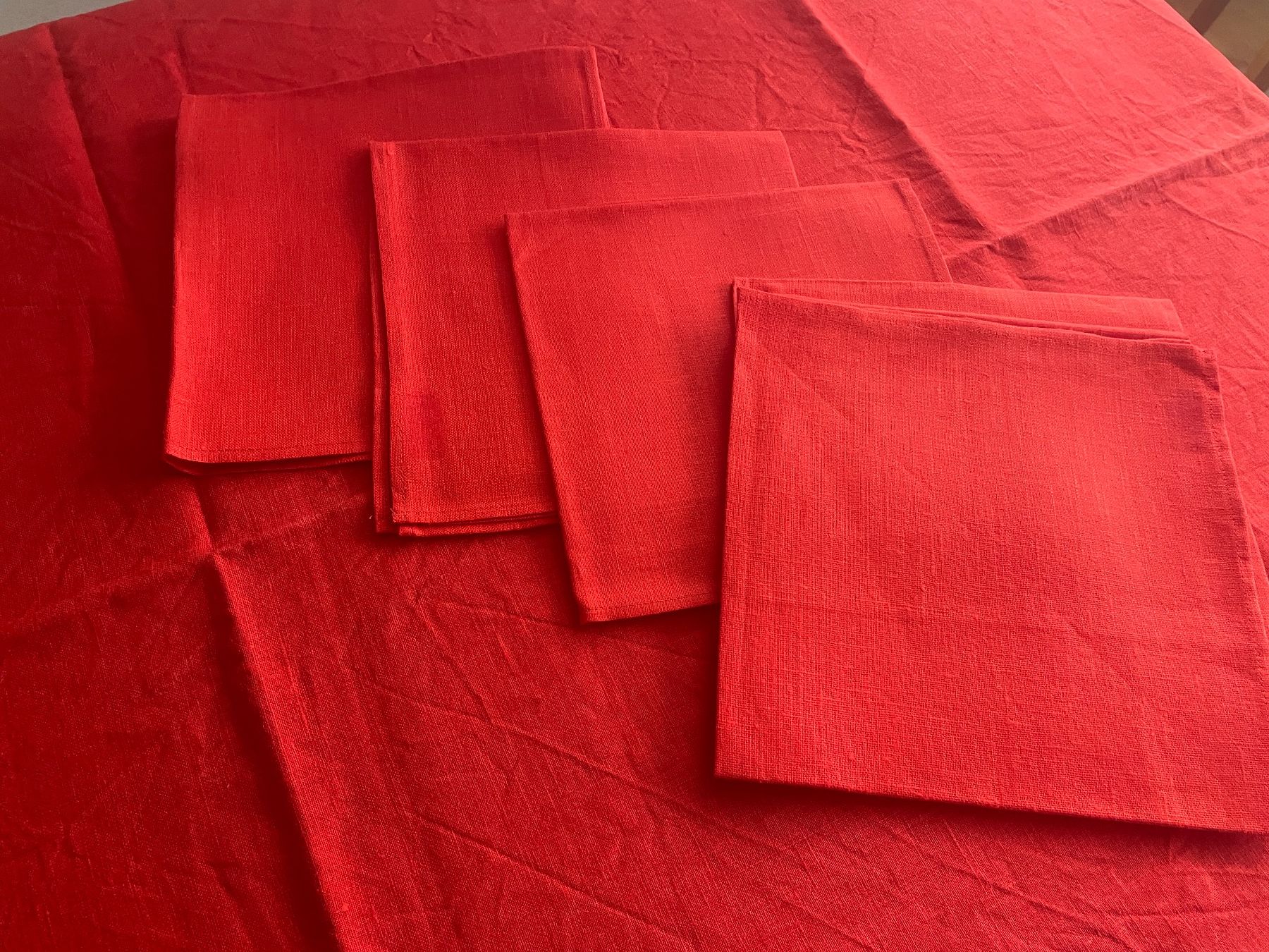 Altra biancheria da tavola: Tischdecke rot mit Servietten - Leinen – Usato da Weinfelden venduto da Jessy831 4