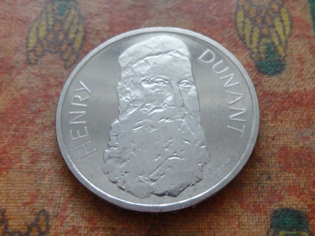 Alle Münzen: HENRY DUNANT  5 Franken 1978 – Gebraucht aus Romanel-sur-Lausanne von Swift13
