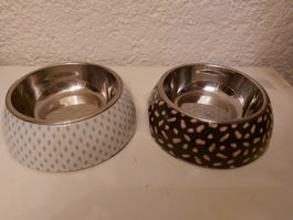 Neues 2er Set, stilvolle Hundenäpfe / Katzennäpfe