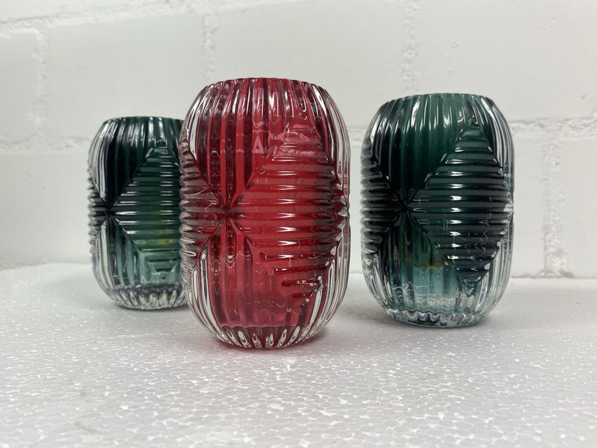 Bougeoirs: 3 Glas Windlichter Kerzenhalter Rot Grün – D'occasion à sursee par trilli-tralli 7