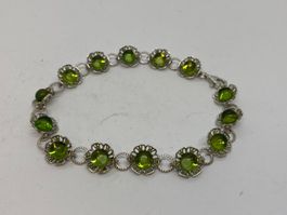 Silber-Armband grün 925 AG /i521