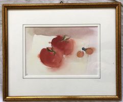 Original Aquarell - "Tomaten" - E. Leutenegger (1985)