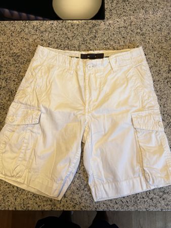 H&M L.O.G.G. Cargo Shorts Herren Gr. 31 – Weiß