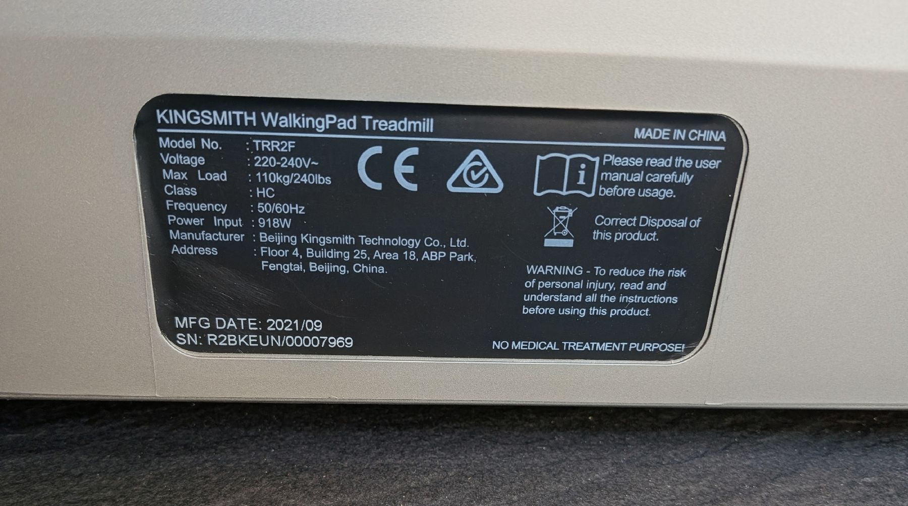 Kingsmith Hometrainer: KingSmith WalkingPad R2 – Usato da Untervaz venduto da freshman84 4