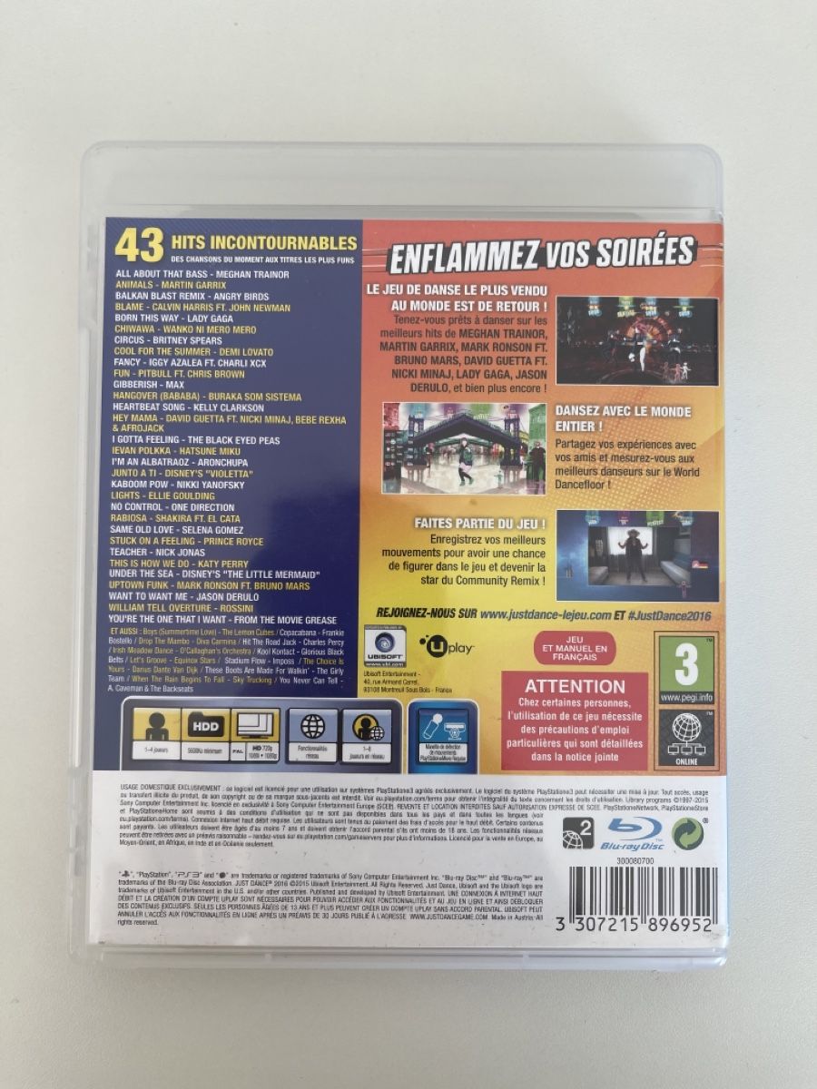 Sony Giochi: Just Dance 2016 (PS3), Sony PlayStation 3 – Usato da Couvet venduto da nay_prh5 2