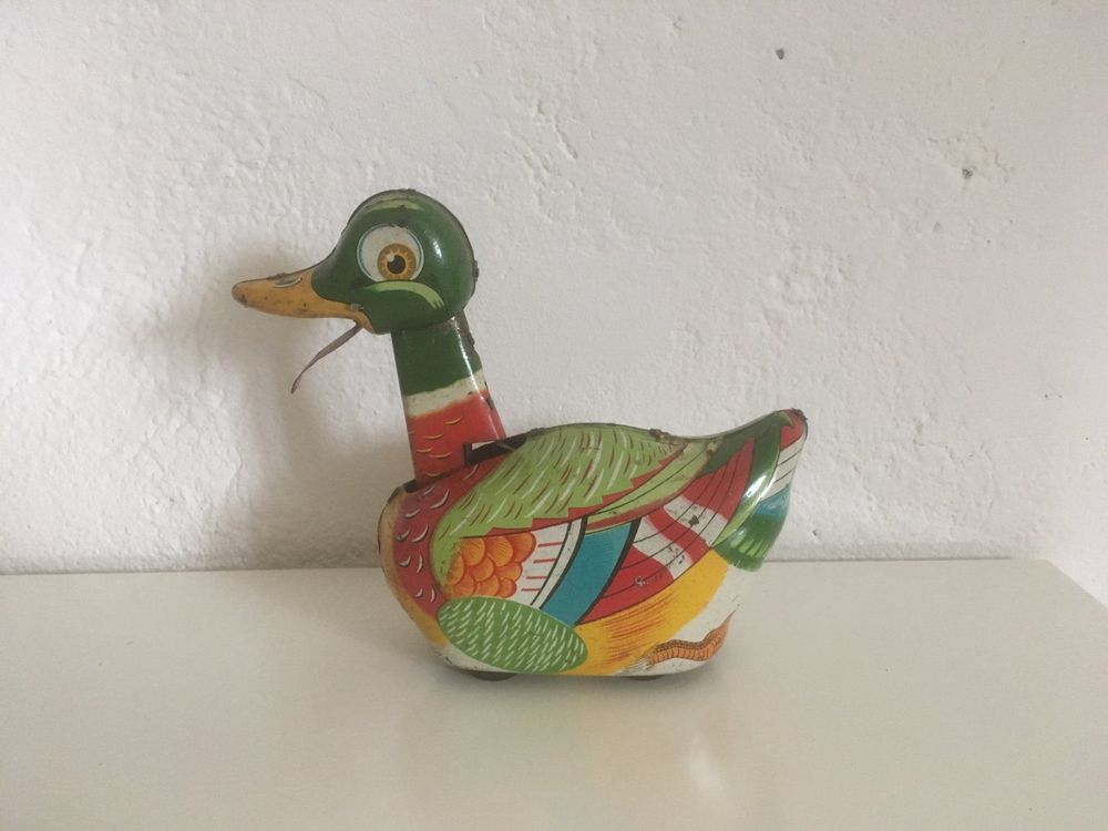Jouet Ancien En Tôle – Canards Mécaniques Avec Clé – Vintage